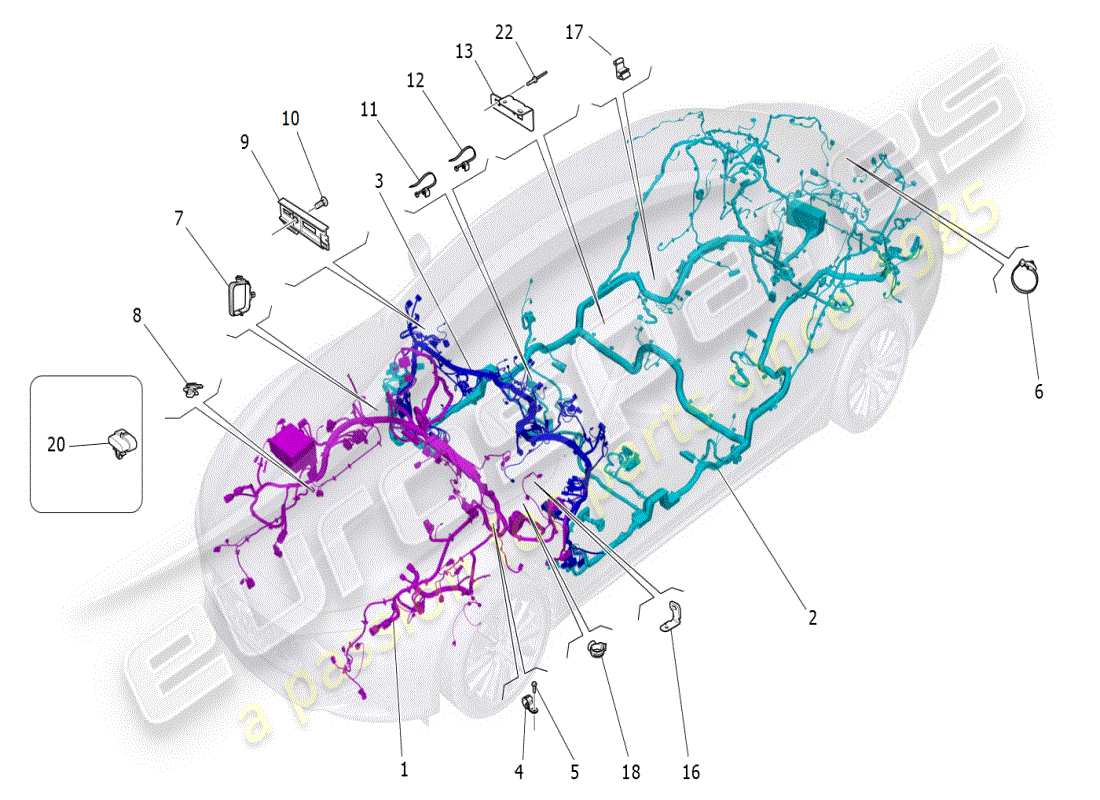 maserati ghibli (2021) main wiring part diagram