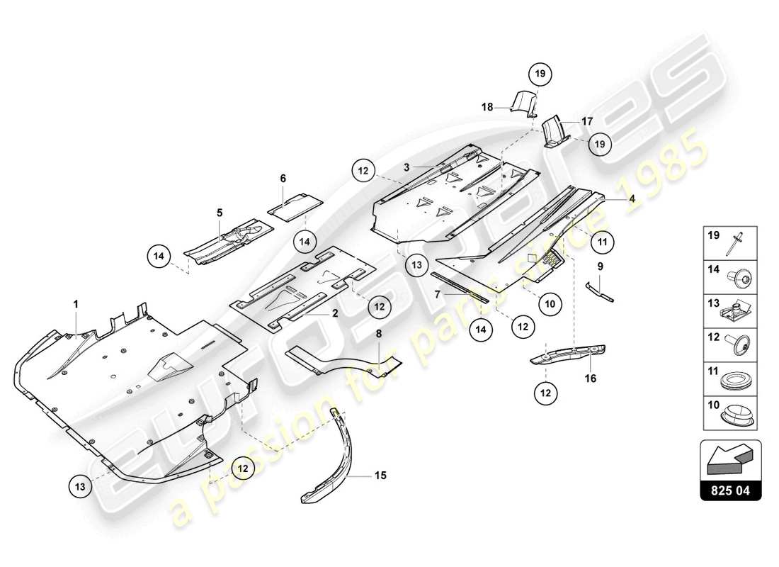 lamborghini sian (2020) trim panel for frame lower section parts diagram