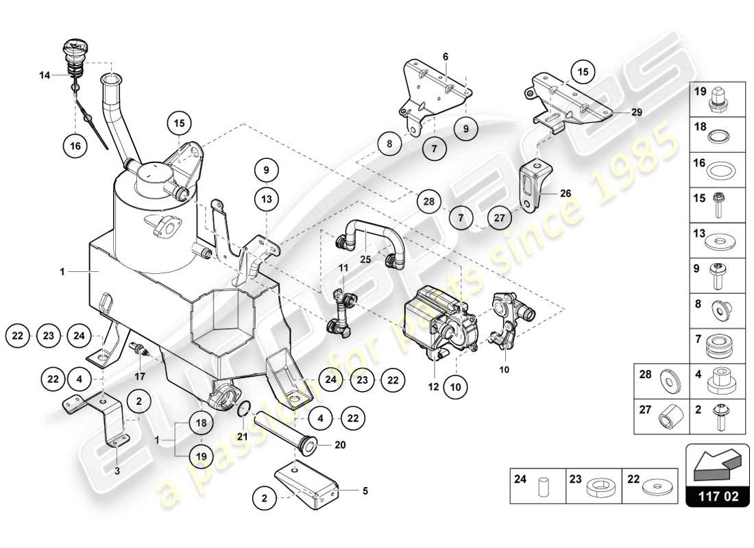 lamborghini lp720-4 coupe 50 (2014) oil container parts diagram