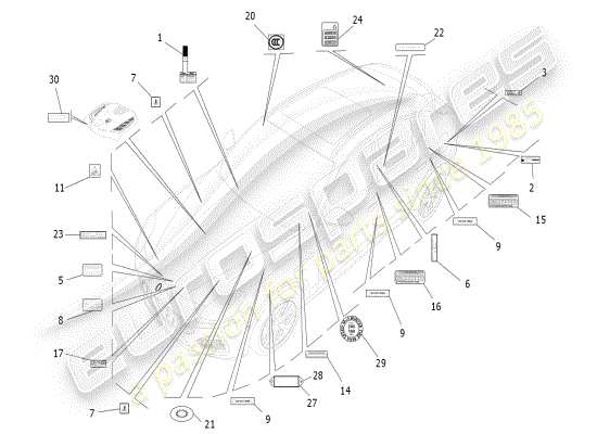 a part diagram from the maserati grecale parts catalogue