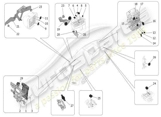 a part diagram from the maserati grecale parts catalogue