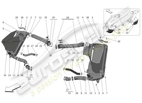 a part diagram from the maserati mc20 parts catalogue