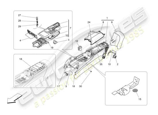 a part diagram from the maserati levante parts catalogue