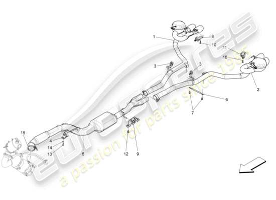 a part diagram from the maserati quattroporte m156 (2017 onwards) parts catalogue