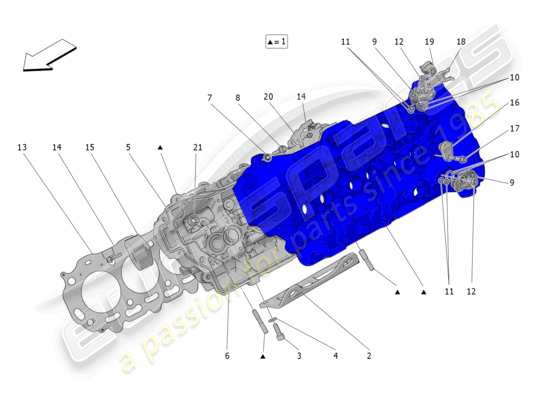 a part diagram from the maserati mc20 parts catalogue