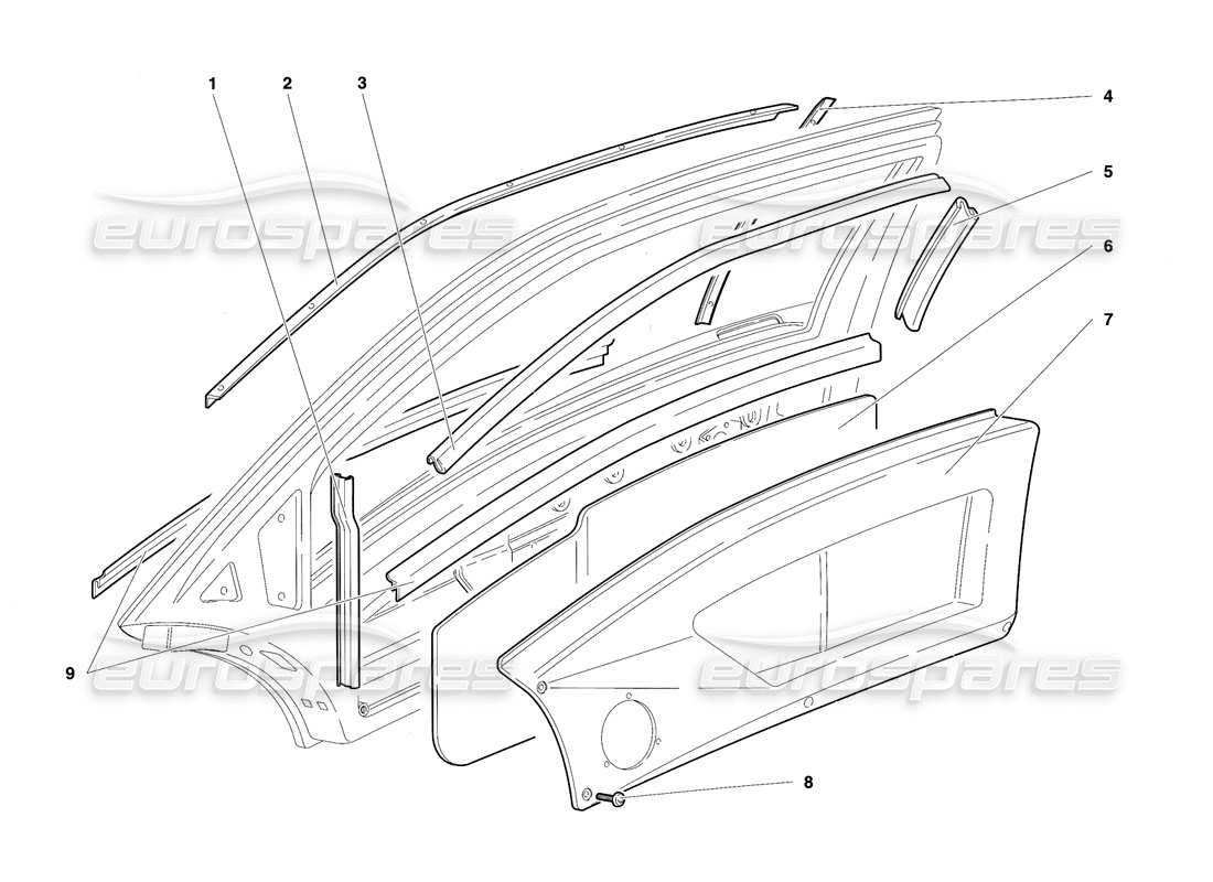 a part diagram from the lamborghini diablo parts catalogue
