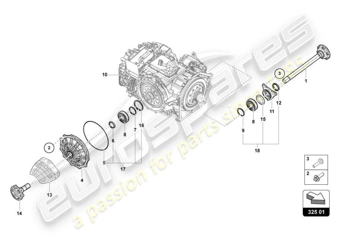 a part diagram from the lamborghini lp610-4 spyder (2016) parts catalogue