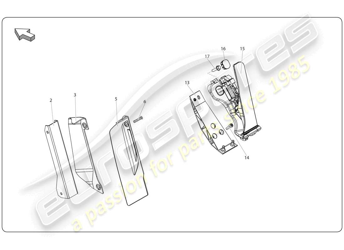 a part diagram from the Lamborghini Super Trofeo (2009-2014) parts catalogue
