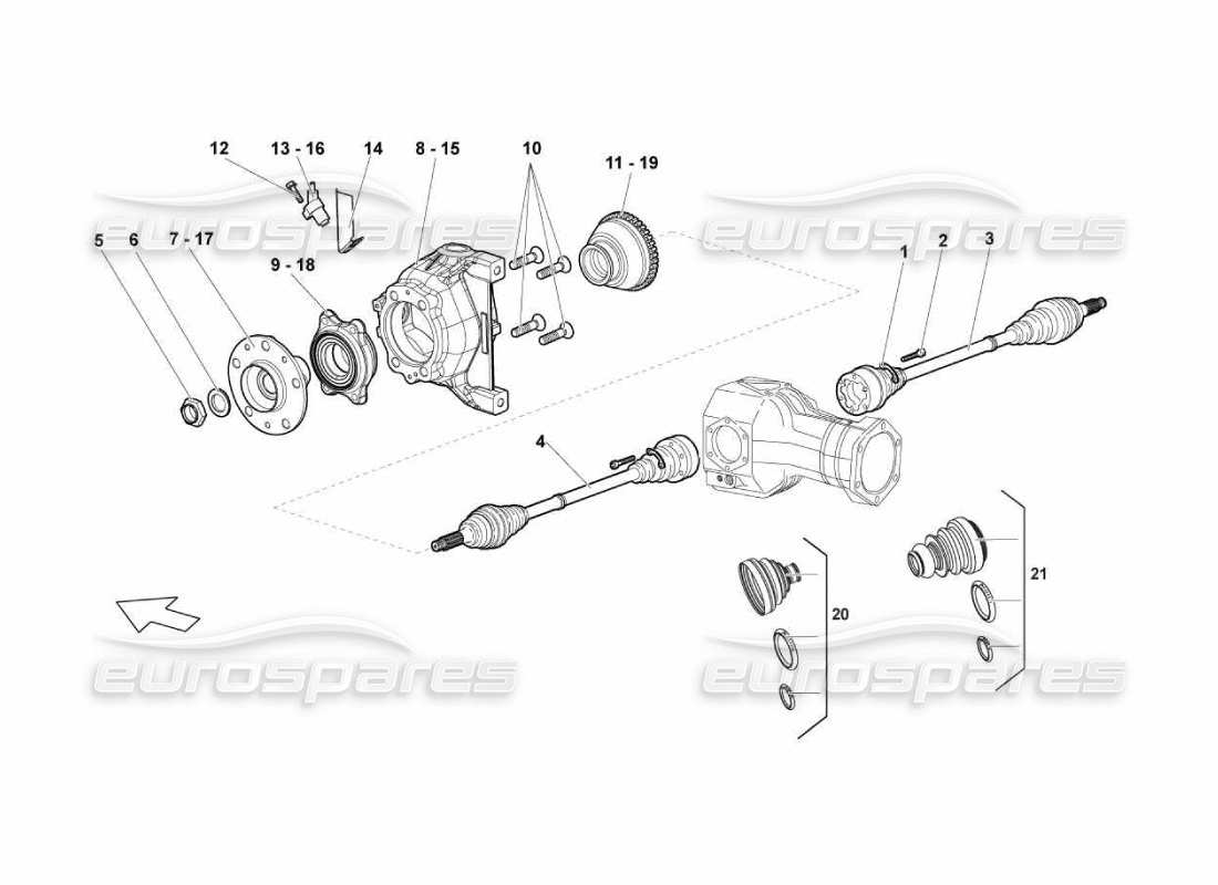 a part diagram from the Lamborghini Murcielago LP670 parts catalogue