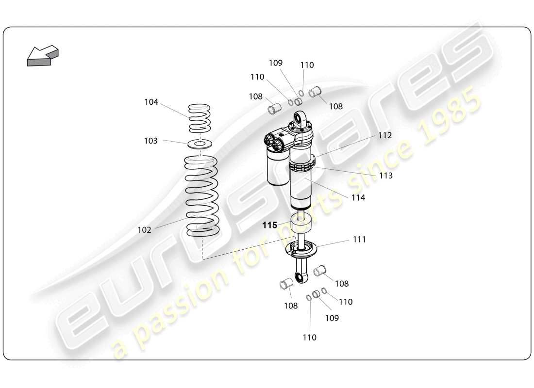 a part diagram from the Lamborghini Super Trofeo (2009-2014) parts catalogue
