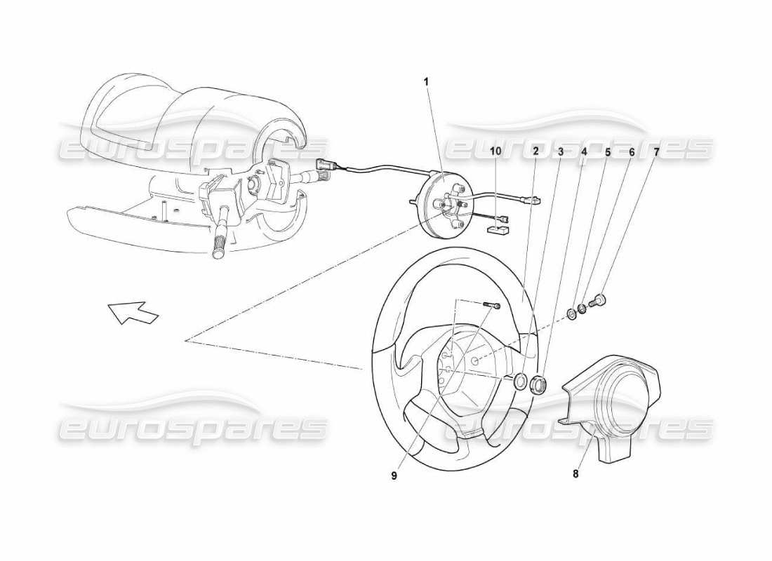 a part diagram from the lamborghini murcielago lp670 parts catalogue