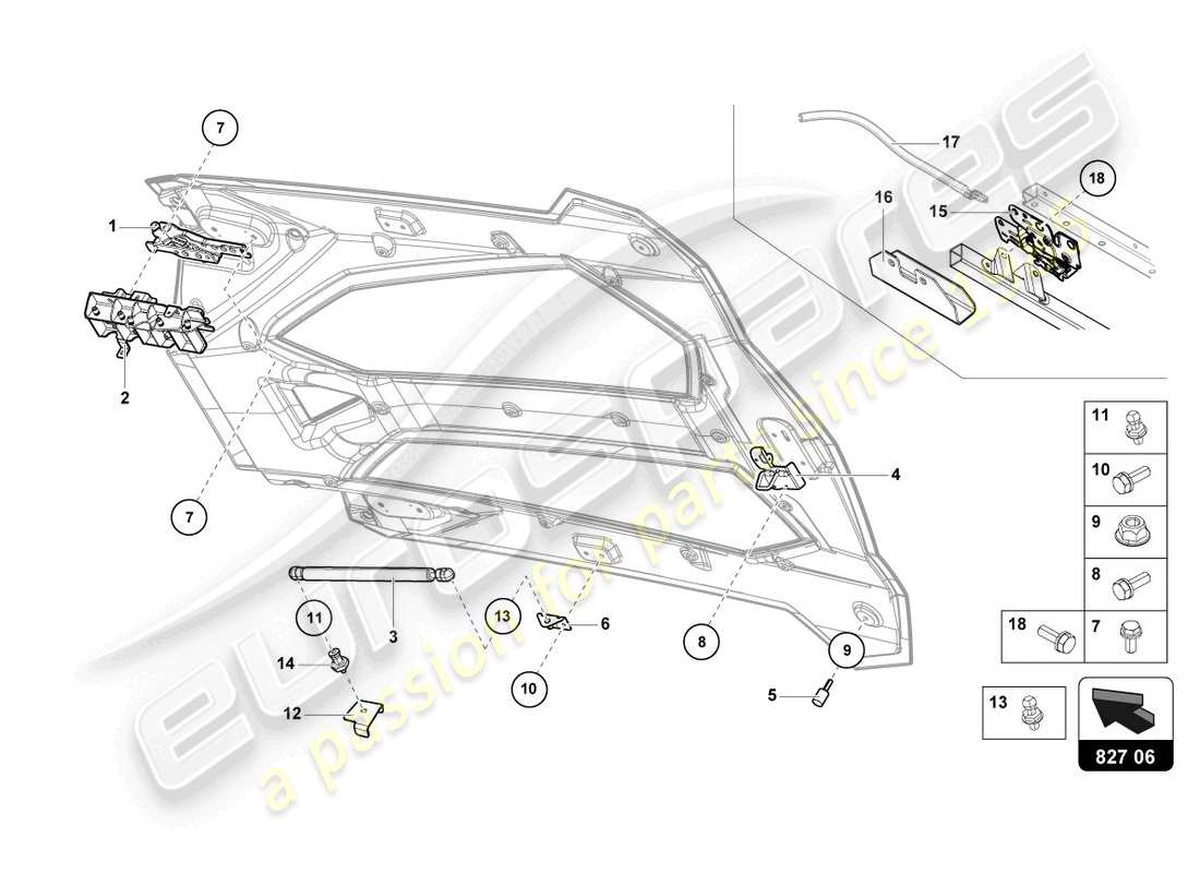 VIEW PARTS DIAGRAMS FROM THE LAMBORGHINI AVENTADOR PARTS CATALOGUE a part diagram from the lamborghini aventador parts catalogue
