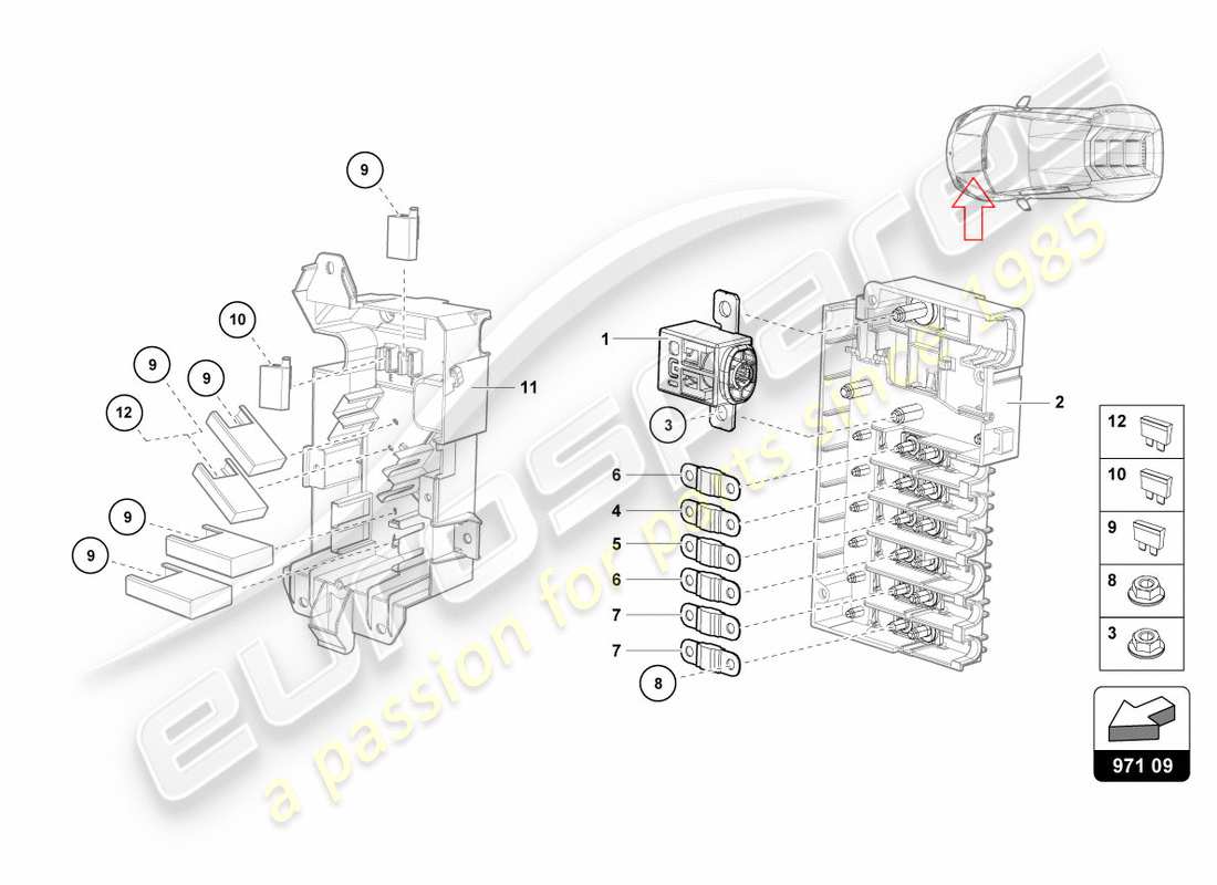 a part diagram from the lamborghini lp610-4 avio (2017) parts catalogue