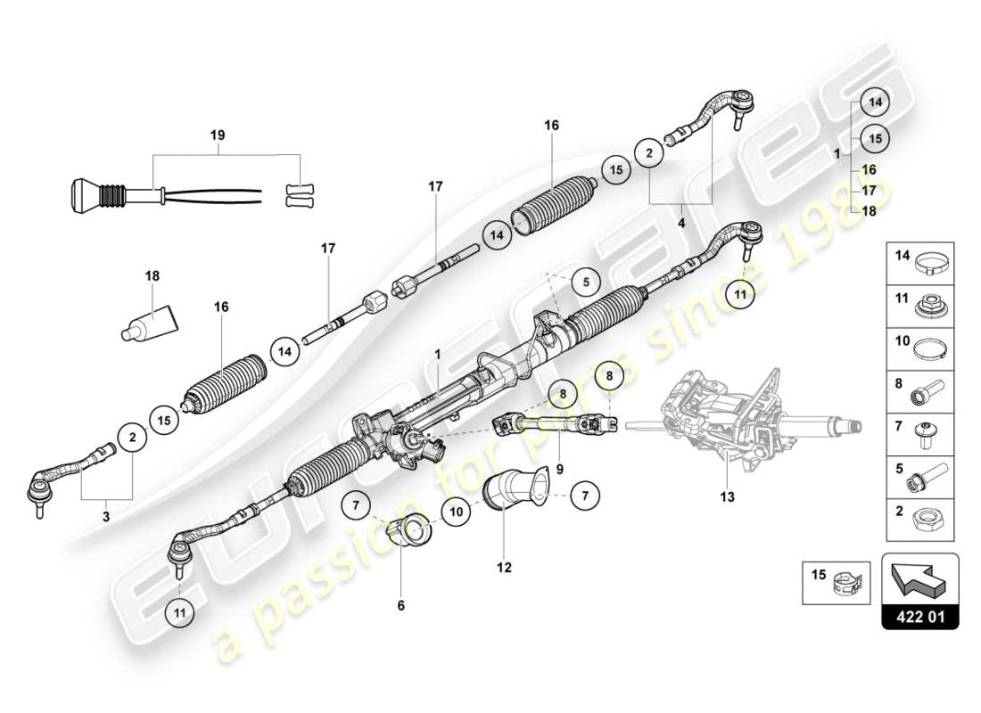 a part diagram from the lamborghini centenario parts catalogue