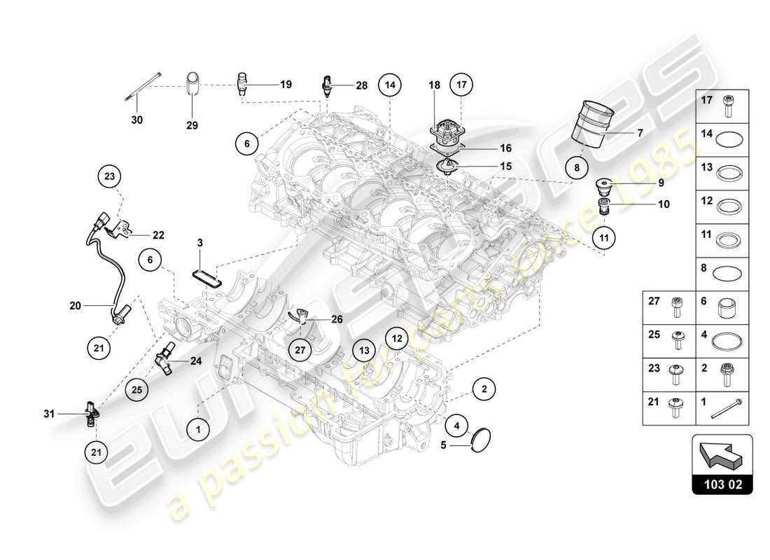 lamborghini 2017 (lp700-4 coupe) oil sump part diagram