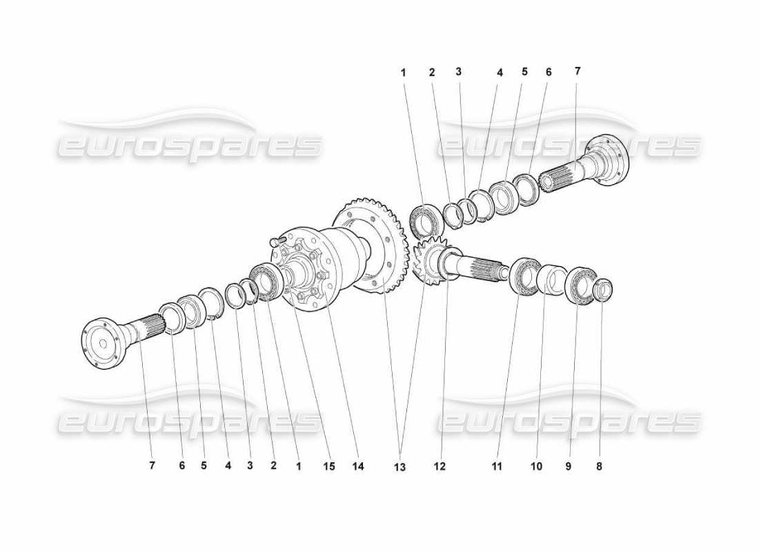lamborghini murcielago lp670 front differential parts diagram