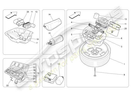 a part diagram from the maserati ghibli (2014) parts catalogue