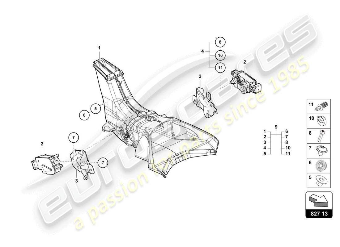 lamborghini 2021 (lp770-4 svj coupe) aerodynamic attachment parts rear part diagram