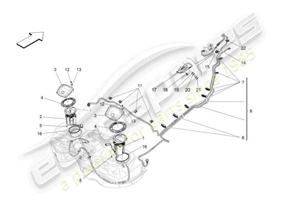 a part diagram from the maserati ghibli (2015) parts catalogue