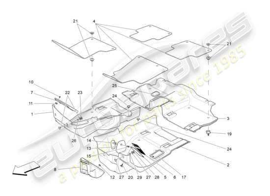 a part diagram from the maserati levante gts (2020) parts catalogue