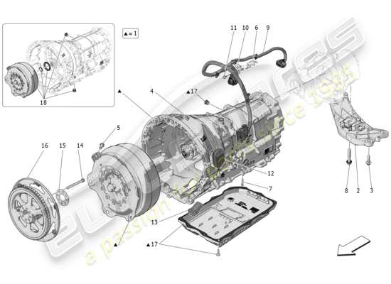 a part diagram from the maserati grecale parts catalogue