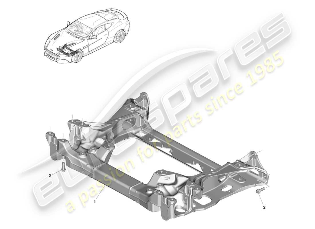 aston martin vanquish (2013) front subframe parts diagram
