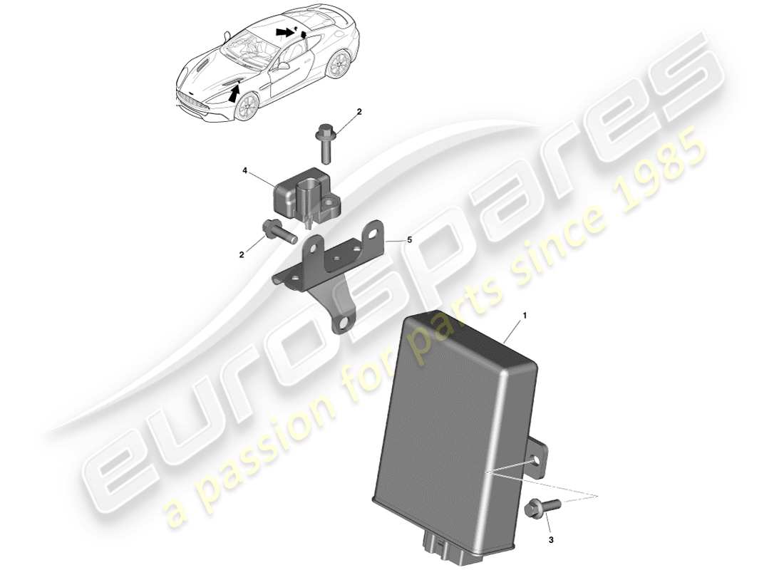a part diagram from the aston martin vanquish (2014) parts catalogue