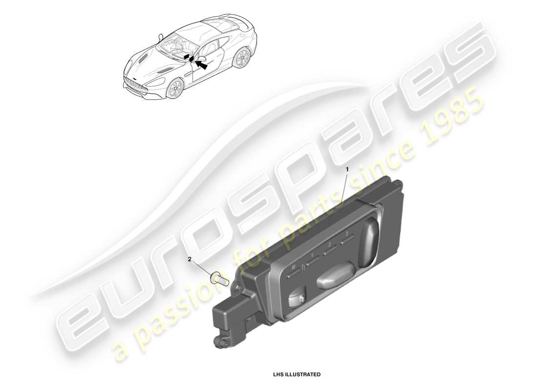 a part diagram from the aston martin vanquish parts catalogue