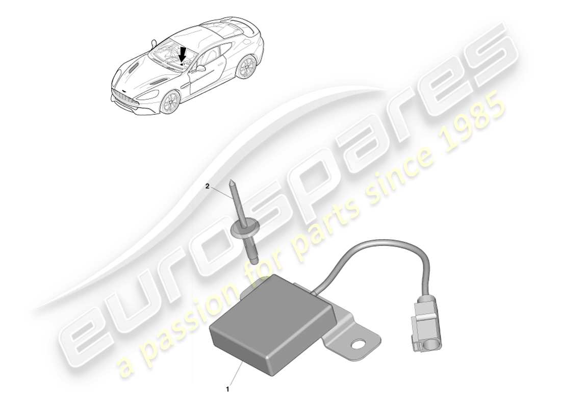 aston martin vanquish (2013) wi-fi antenna parts diagram