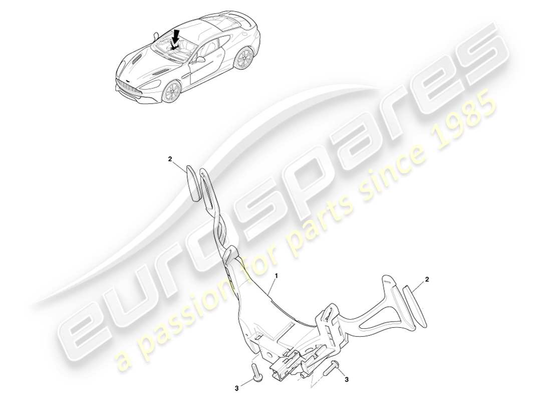 aston martin vanquish (2013) paddleshift parts diagram