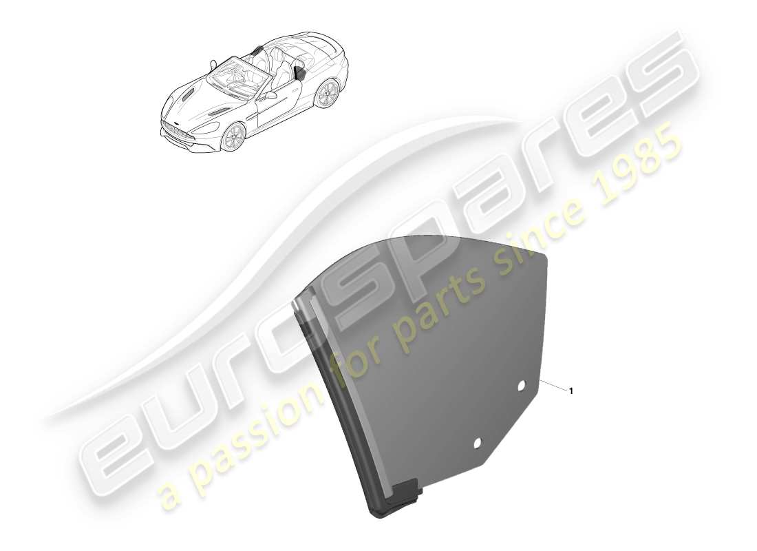 aston martin vanquish (2013) rear quarter glass, volante parts diagram