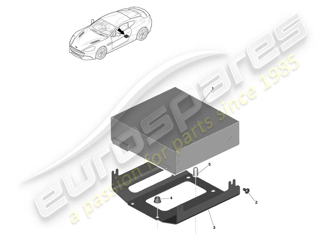aston martin vanquish (2013) infotainment head unit parts diagram