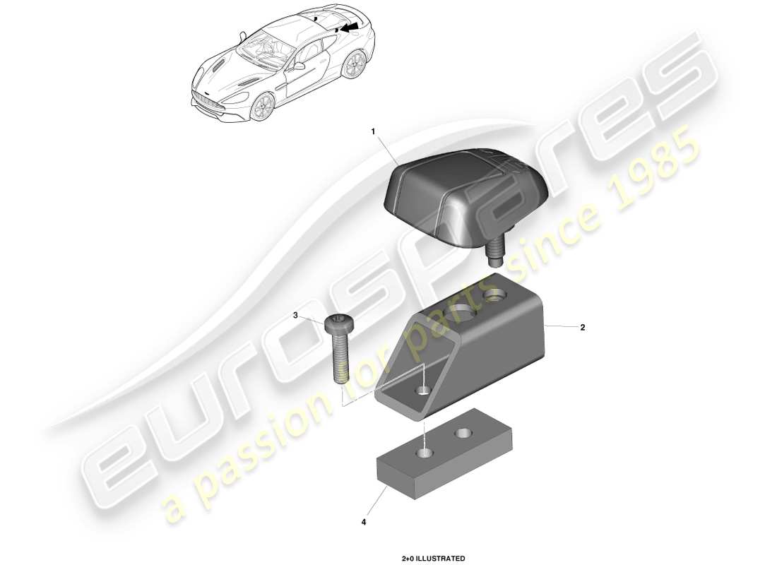 aston martin vanquish (2013) isofix tether brackets parts diagram