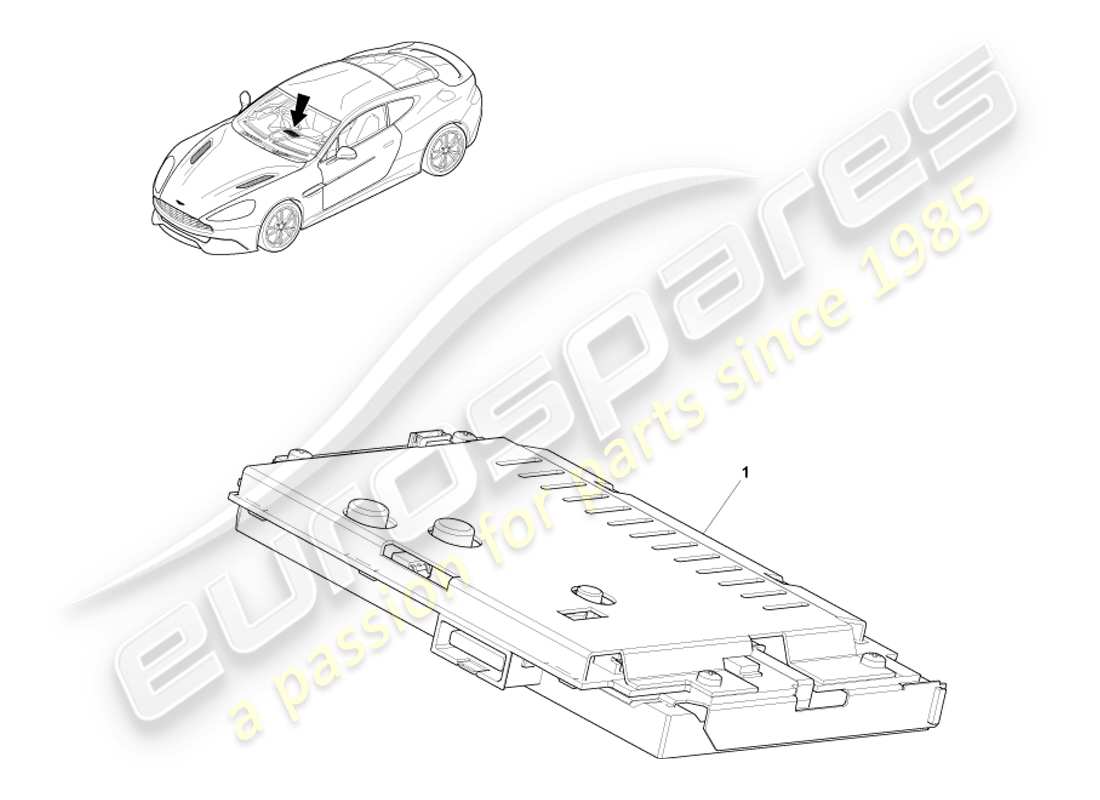 aston martin vanquish (2013) sat nav display parts diagram
