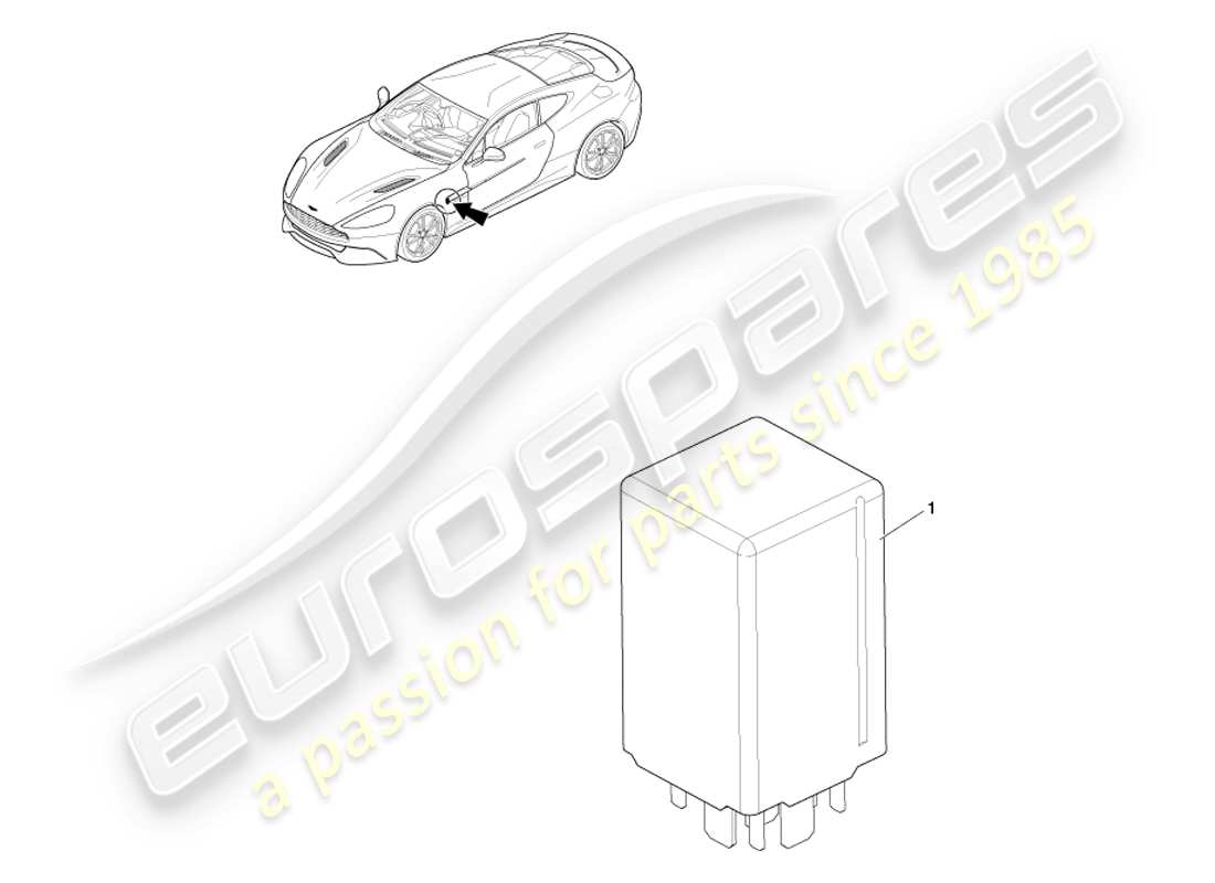 aston martin vanquish (2013) steering module parts diagram