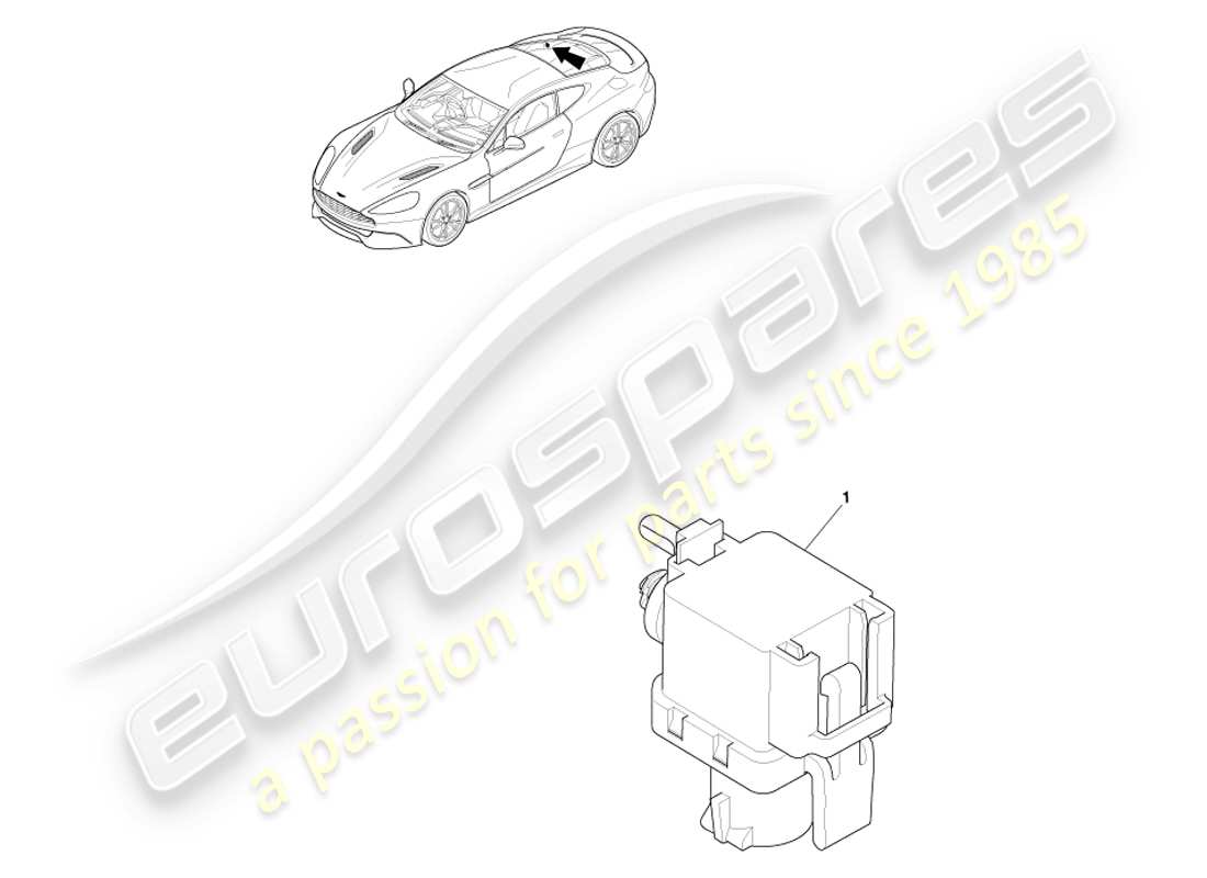 aston martin vanquish (2014) barometric sensor part diagram