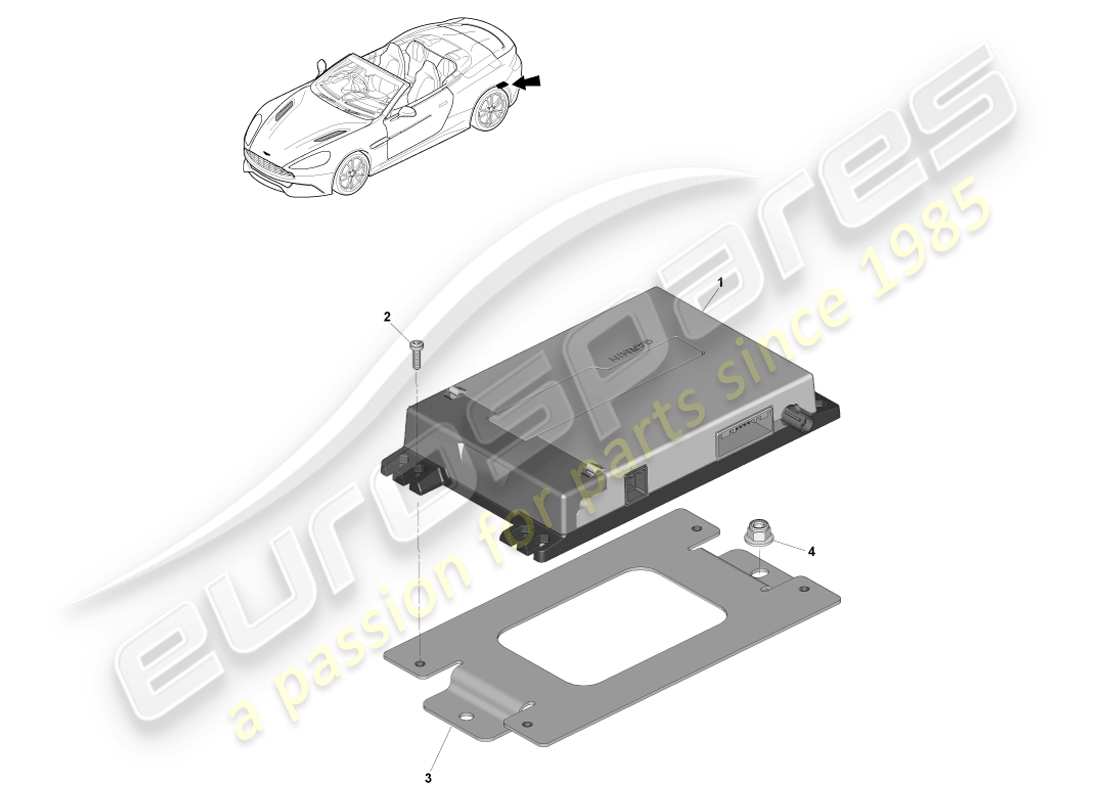 aston martin vanquish (2014) navigation module, volante part diagram