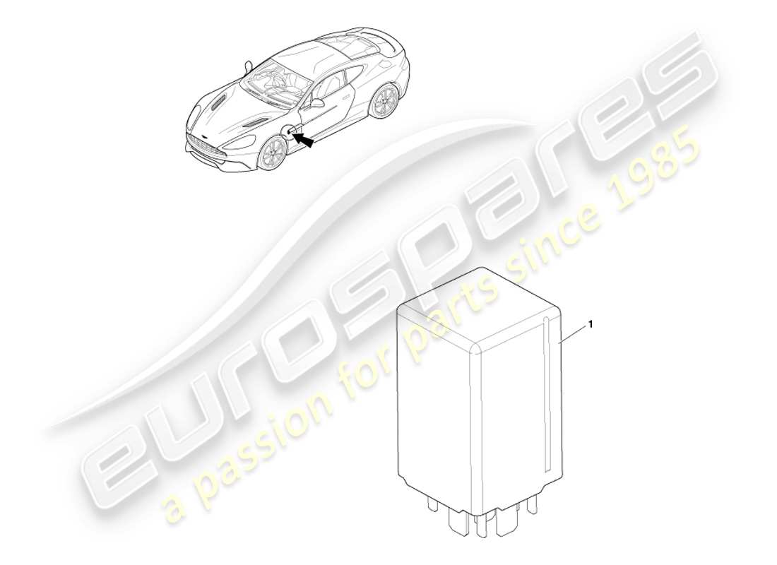 aston martin vanquish (2014) steering module part diagram