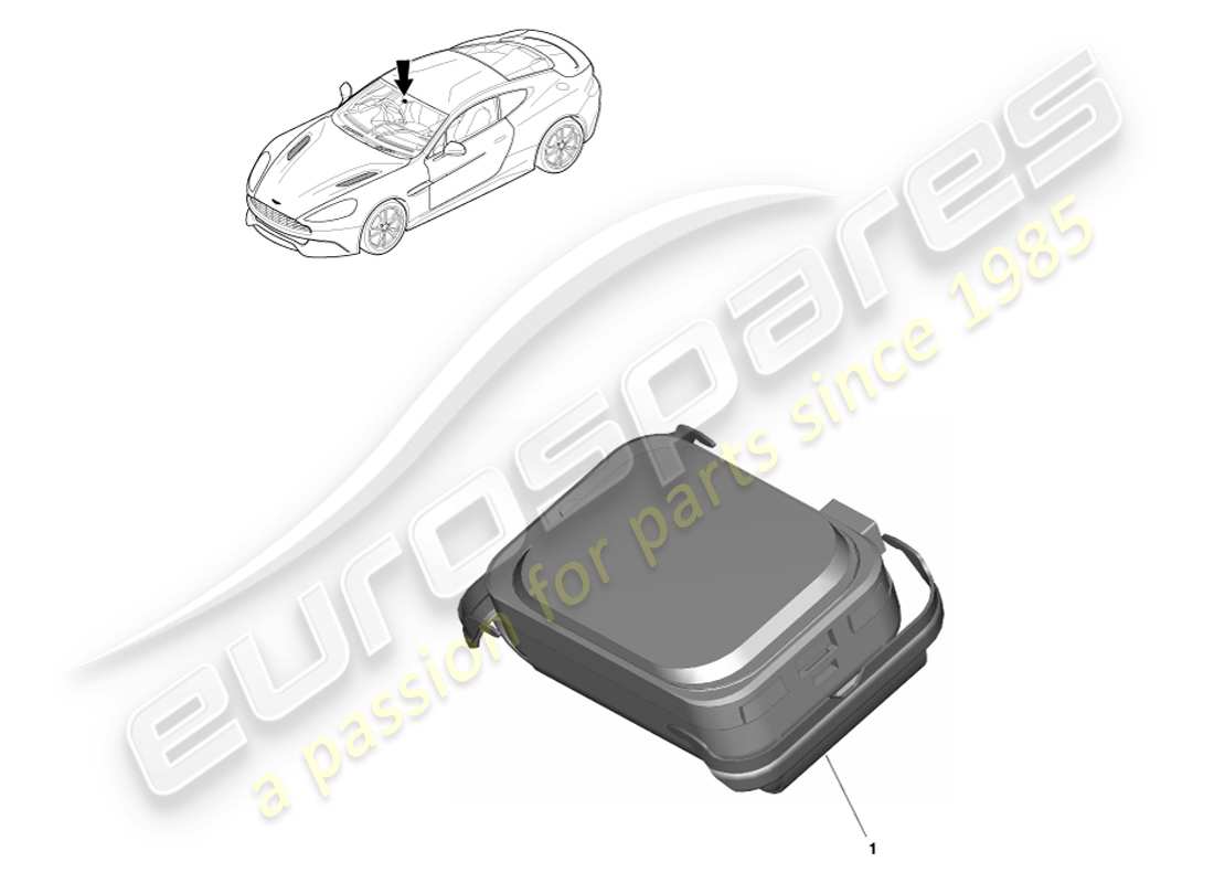 aston martin vanquish (2013) rain & daylight sensor parts diagram