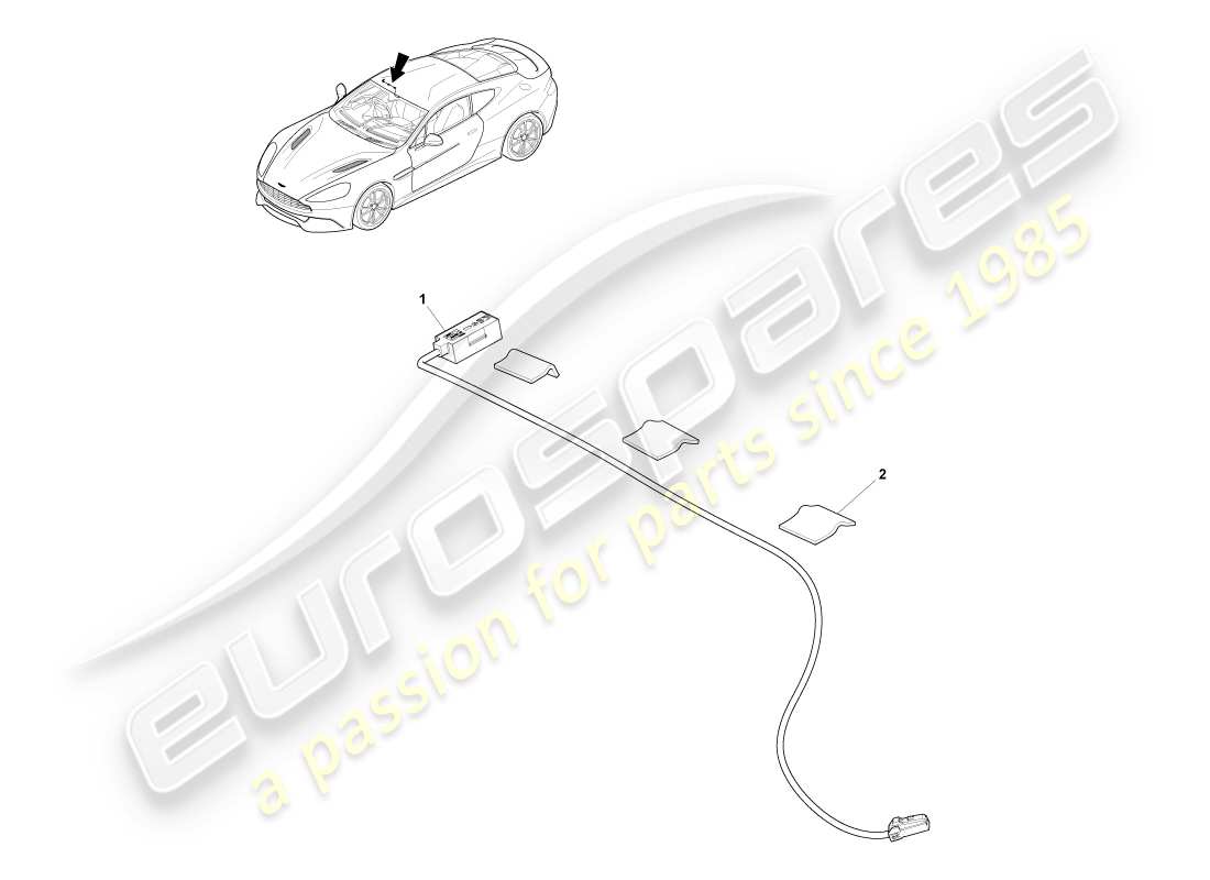 aston martin vanquish (2013) microphone parts diagram