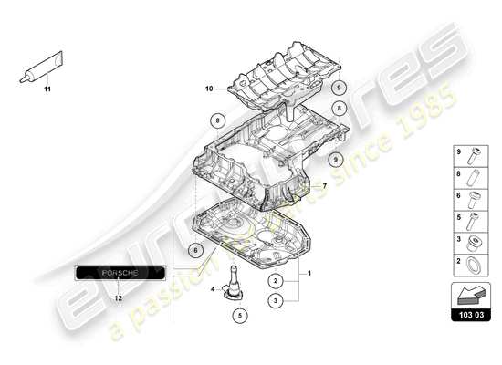 a part diagram from the lamborghini urus parts catalogue