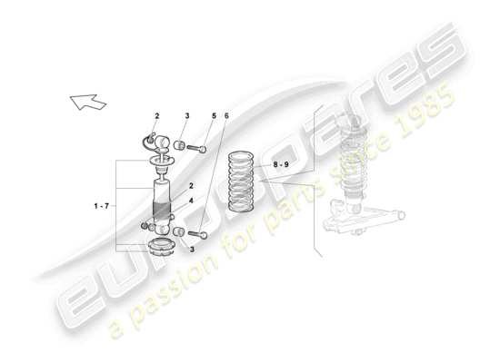 a part diagram from the lamborghini lp640 roadster (2007) parts catalogue