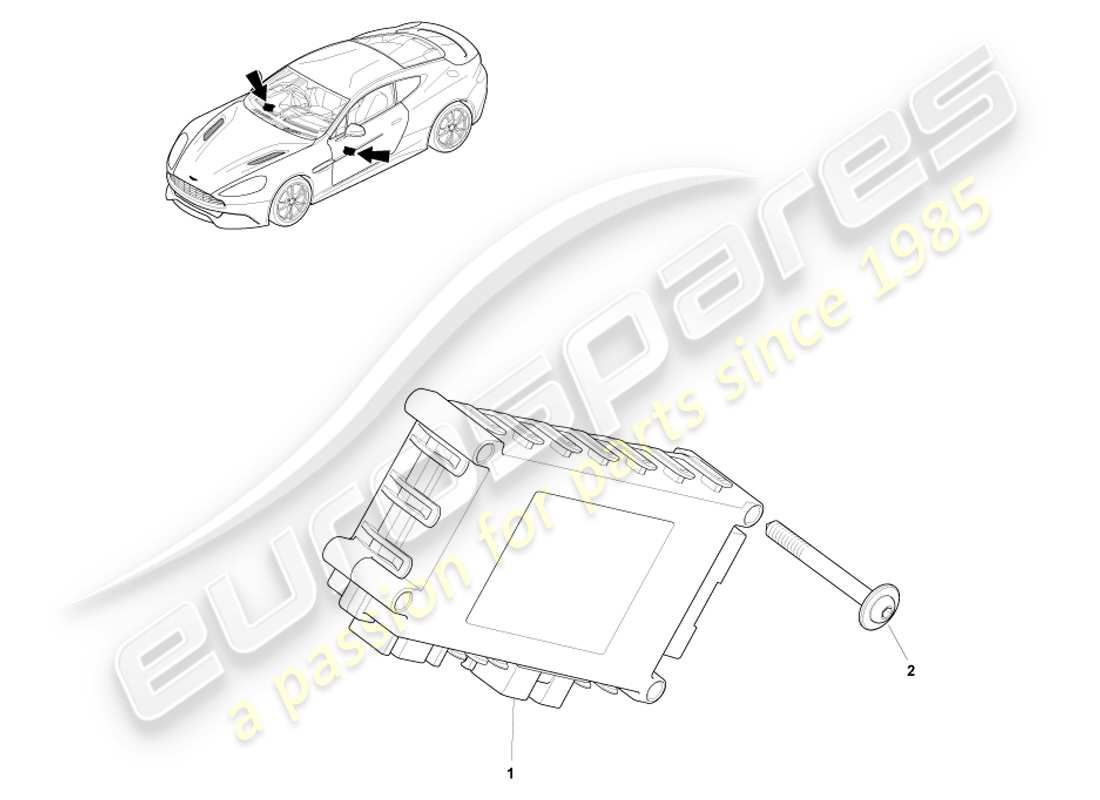 aston martin vanquish (2014) electronic door module part diagram