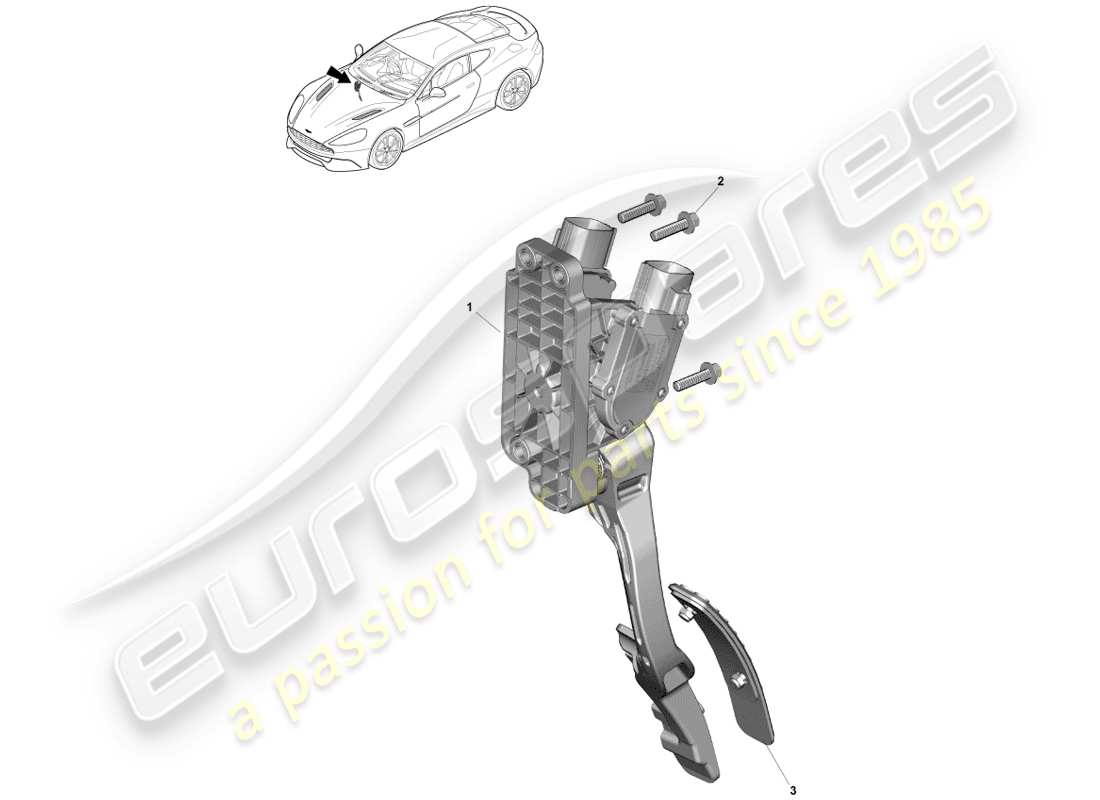 aston martin vanquish (2014) throttle control part diagram