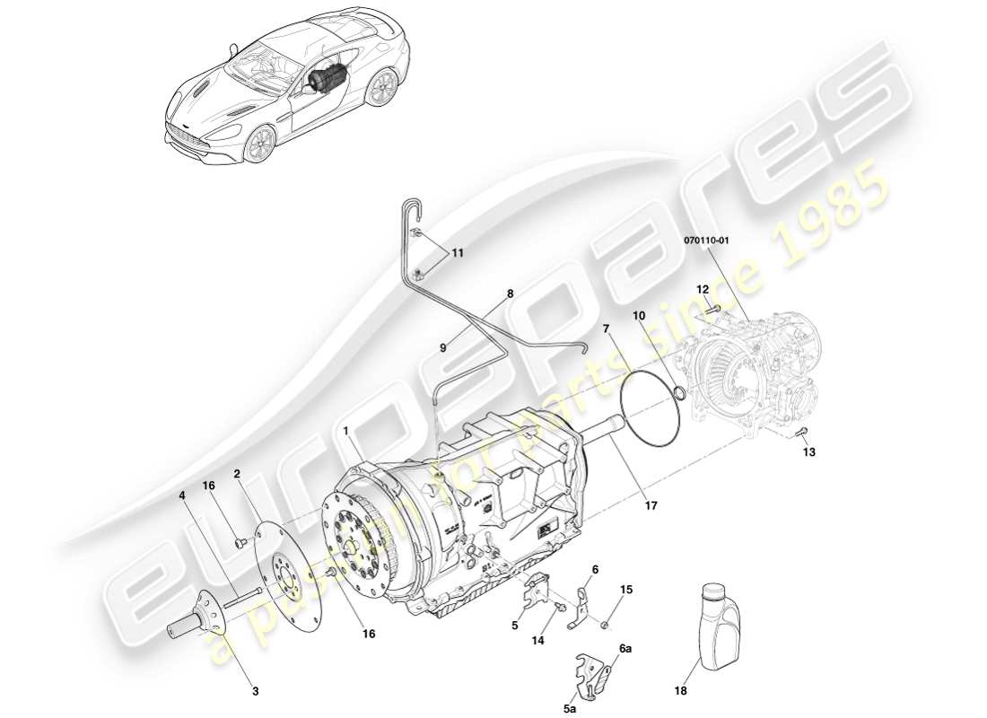VIEW PARTS DIAGRAMS FROM THE ASTON MARTIN VANQUISH PARTS CATALOGUE a part diagram from the aston martin vanquish parts catalogue