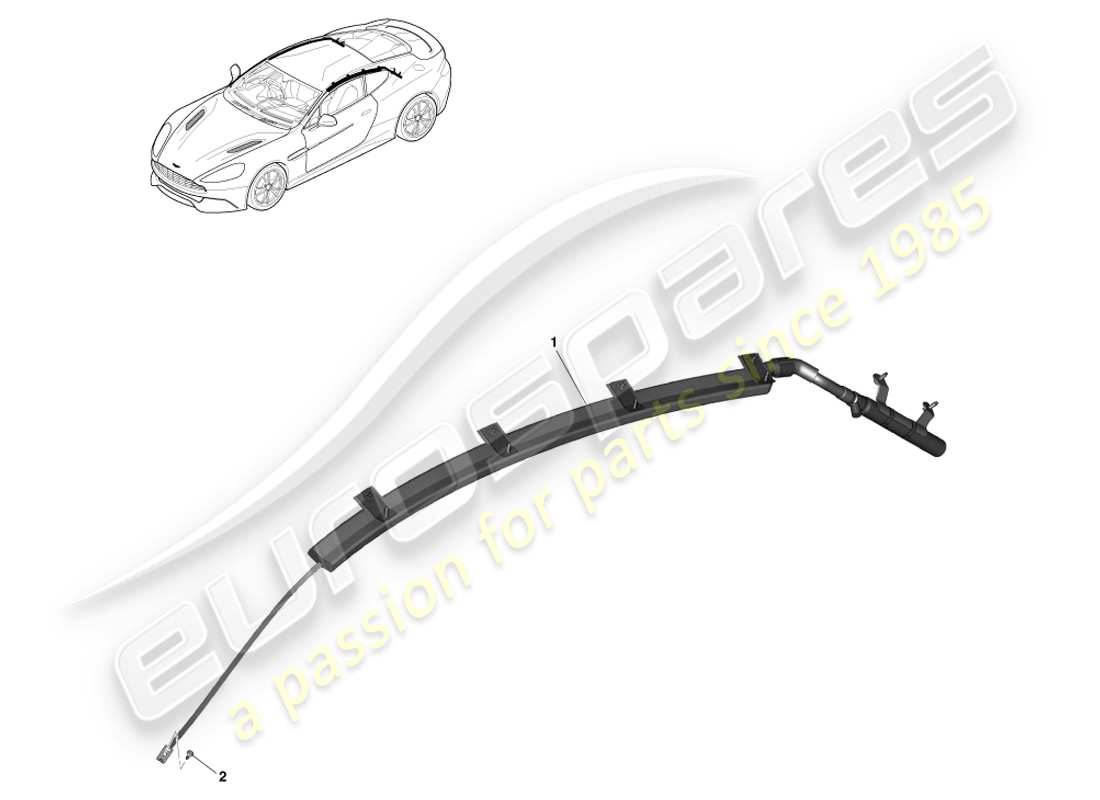 a part diagram from the aston martin vanquish (2013) parts catalogue