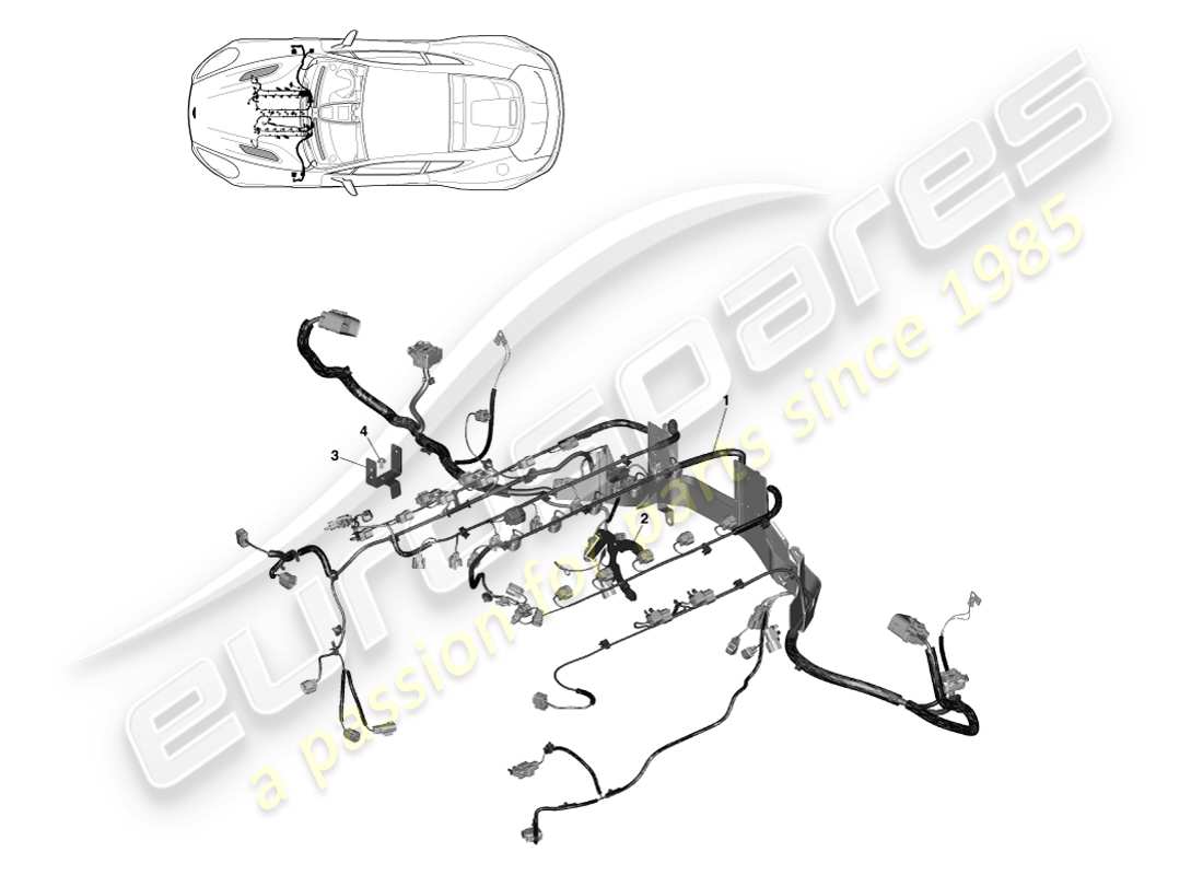 aston martin vanquish (2013) engine harness parts diagram