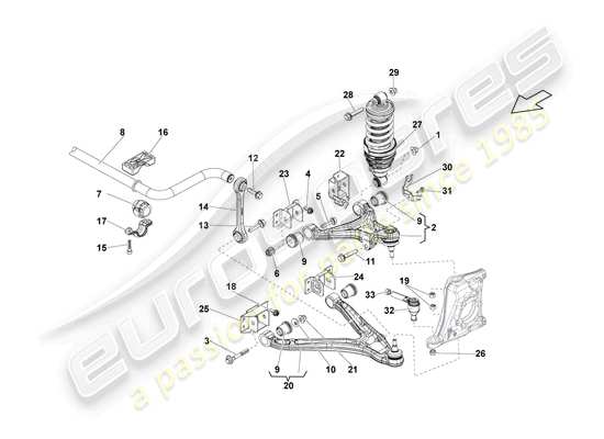 a part diagram from the lamborghini blancpain sts (2013) parts catalogue