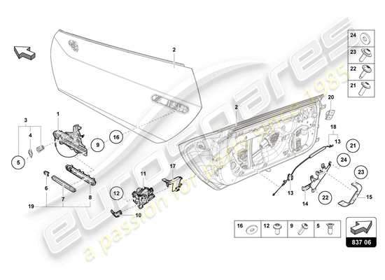 a part diagram from the lamborghini huracan sterrato parts catalogue