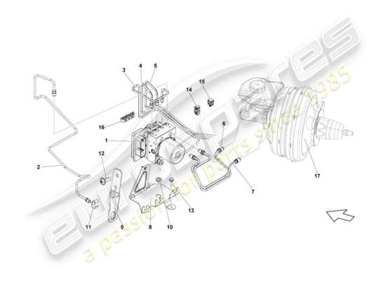 a part diagram from the lamborghini lp550-2 coupe (2011) parts catalogue
